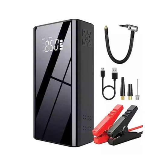 Φορητός εκκινητής αυτοκινήτου με αεροσυμπιεστή, 150PSI 800A 12V, οθόνη LED, φακό HW-0353