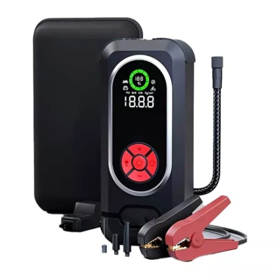 Φορητός εκκινητής αυτοκινήτου με αεροσυμπιεστή, 150PSI 800A 12V, οθόνη LED, φακό HW-0354