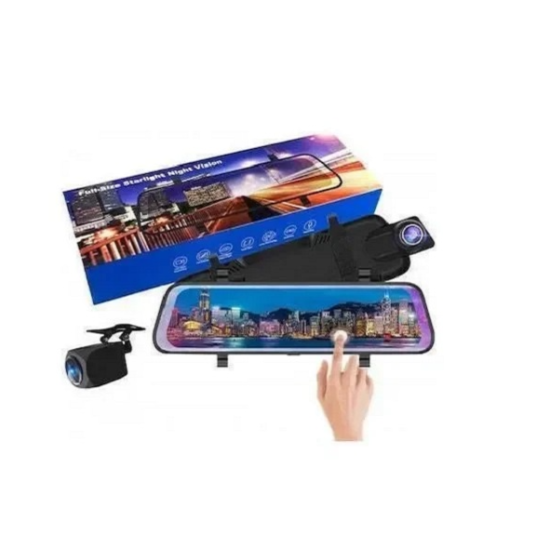 Εσωτερικός καθρέφτης καταγραφικό με διπλή οθόνη 1080p 24εκ. με 2 κάμερες εγγραφής XD2402