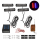 Σετ φανάρια LED κόκκινα και μπλε 6 SMD 12V/24V με 12 λειτουργίες και χειριστήριο 4 τεμαχίων IP66 OEM