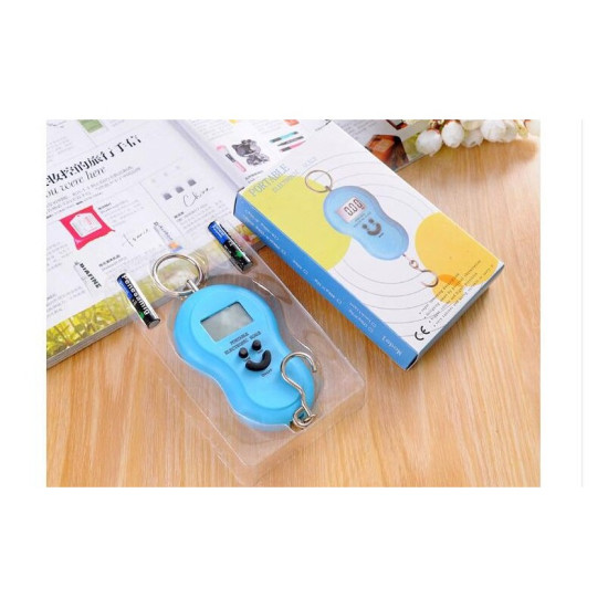 Φορητή ηλεκτρονική ζυγαριά με γάντζο στήριξης 10gr-50kg Portable Electronic Scale γαλάζιο OEM