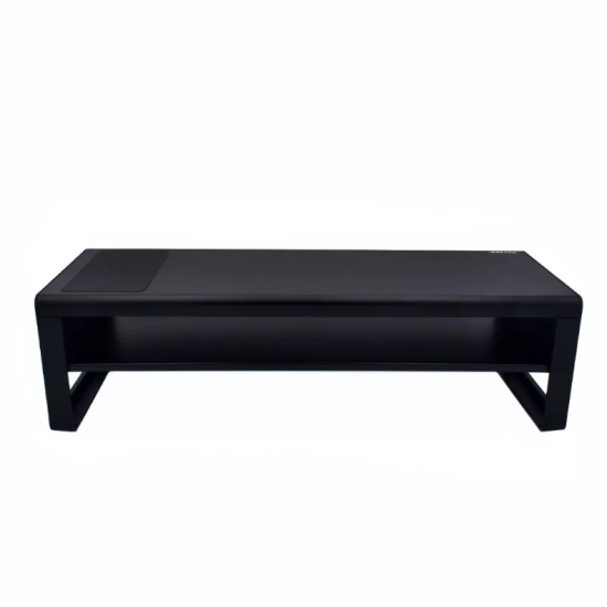 Πολυχρηστική Διπλή Βάση Αλουμινίου για Οθόνες Η/Υ με 4xUSB Θύρες & Βάση Ασύρματης Φόρτισης Vaydeer ZGC241 – Μαύρο