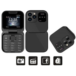Μίνι Κινητό Tηλέφωνο Πτυσσόμενο Andowl P9 PRO Flip – Μαύρο