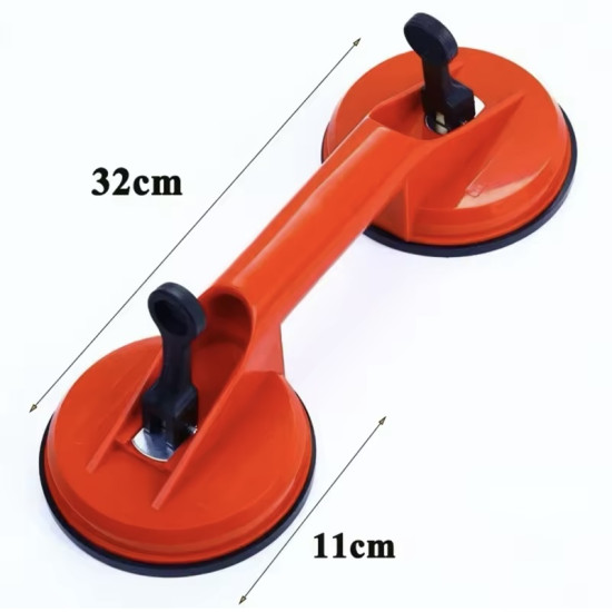 Διπλή Βεντούζα Αλουμινίου Διαμέτρου 32cm με Ικανότητα Συγκράτησης 80kg - ΟΕΜ