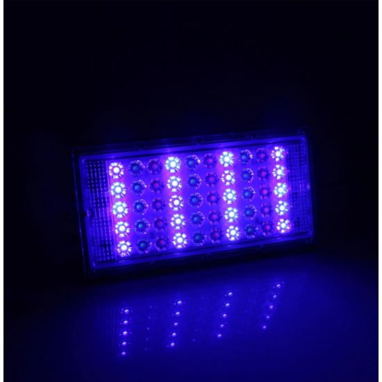 LED Αδιάβροχος προβολέας super slim RGB 220V 50W 4500LM IP66 με τηλεχειριστήριο μαύρος ΟΕΜ