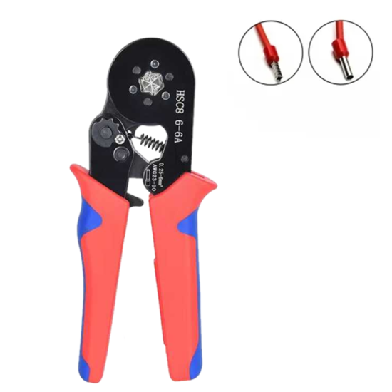 Αυτορυθμιζόμενη πρέσα για σωληνωτούς ακροδέκτες καλωδίων 0.25-6mm HSC8 6-6A