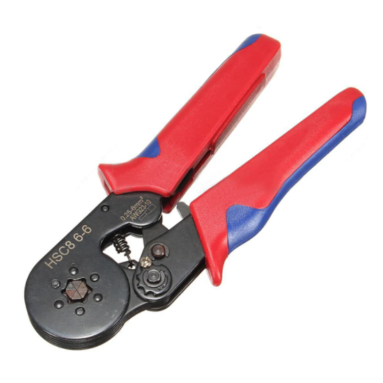 Αυτορυθμιζόμενη πρέσα για σωληνωτούς ακροδέκτες καλωδίων 0.25-6mm HSC8 6-6A