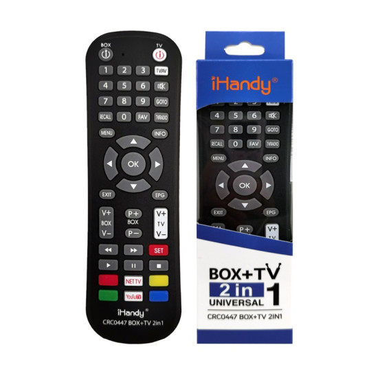 Universal Τηλεχειριστήριο Τηλεοράσεων και TV Box iHandy CRC0447 Μαύρο