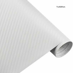 Αυτοκόλλητη προστατευτική λωρίδα αυτοκινήτου 2τεμ. 7x500cm λευκή carbon – ΟΕΜ