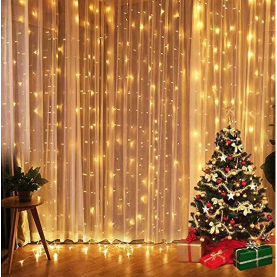Χριστουγεννιάτικη led κουρτίνα με 10 σειρές 300 Led