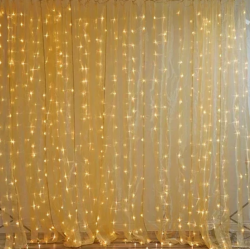 Χριστουγεννιάτικα λαμπάκια “κουρτίνα” 200LED 3m*2m  θερμού φωτισμού 