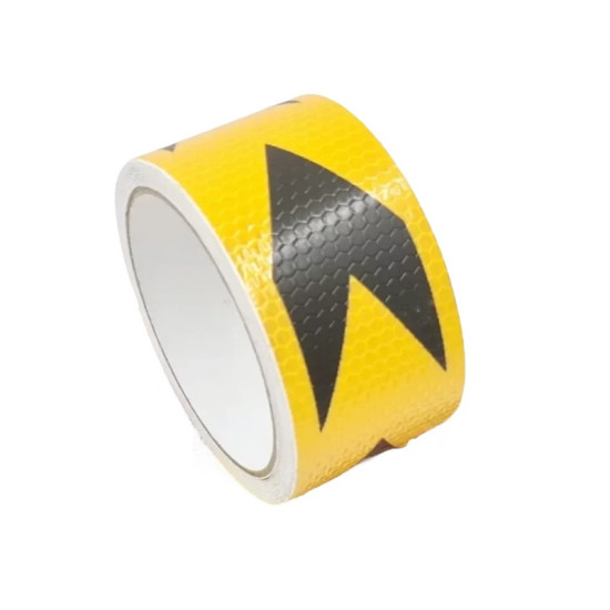 Αυτοκόλλητη Aνακλαστική Tαινία 50mm*5m Κίτρινο Μαύρο