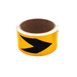 Αυτοκόλλητη Aνακλαστική Tαινία 50mm*5m Κίτρινο Μαύρο