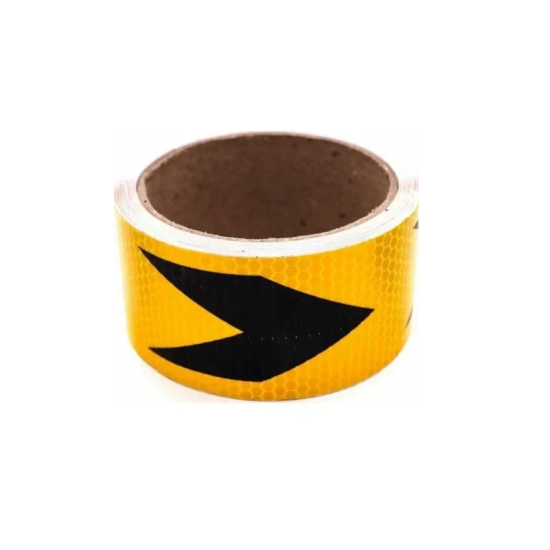 Αυτοκόλλητη Aνακλαστική Tαινία 50mm*5m Κίτρινο Μαύρο