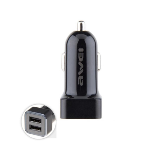Φορτιστής USB 2.4ΑΗ AWEI C-200 Mαύρο