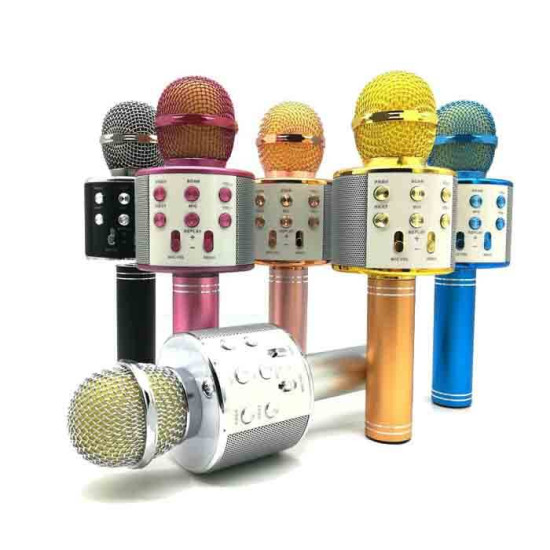 Ασύρματο Μικρόφωνο Bluetooth με Ενσωματωμένο Ηχείο και Karaoke Microphone Q7 WS-858 OEM
