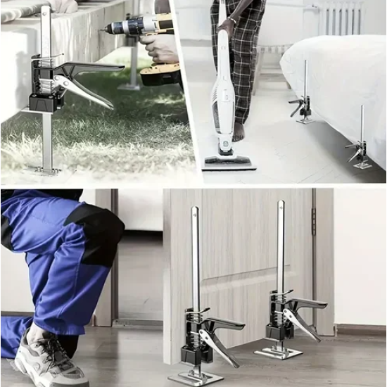 Μεταλλικά εργαλεία ανύψωσης 2 τεμάχια 30cm – ασημί/μαύρο