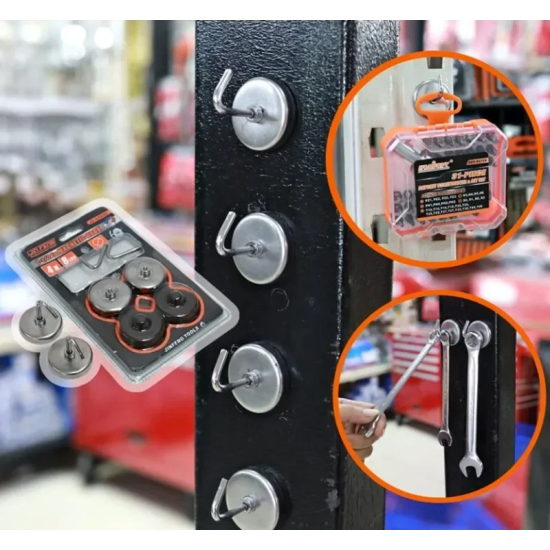 Μαγνητική Βάση με Γάντζο 4 Τεμαχίων Jin Feng JF-97826