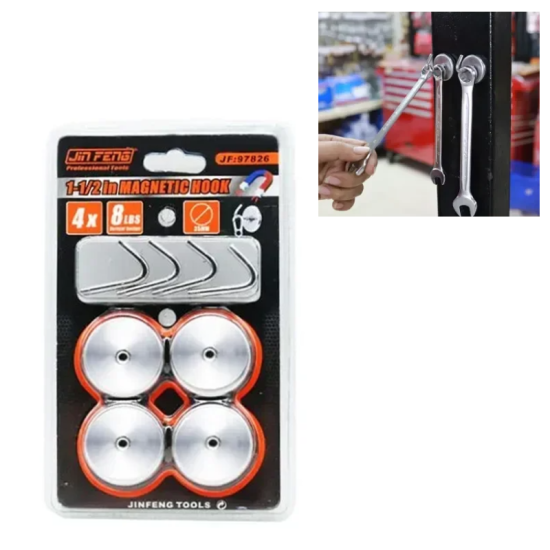 Μαγνητική Βάση με Γάντζο 4 Τεμαχίων Jin Feng JF-97826