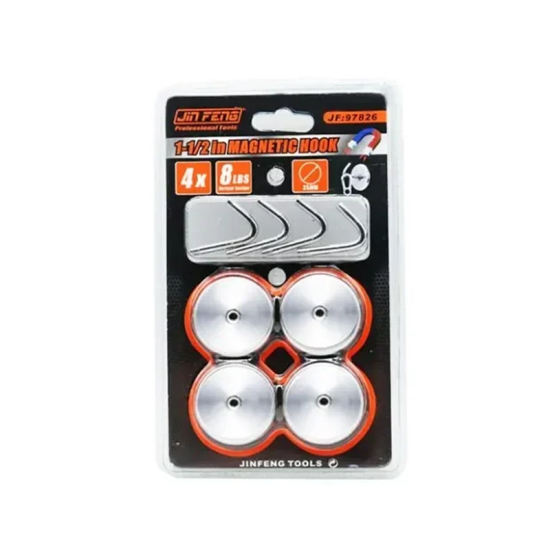 Μαγνητική Βάση με Γάντζο 4 Τεμαχίων Jin Feng JF-97826