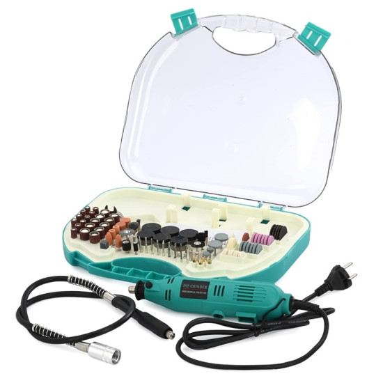 Σετ περιστροφικό πολυεργαλείο 135W με ρύθμιση ταχύτητας και ανταλλακτικά εξαρτήματα 211 τεμαχίων RDG135-211T Royce