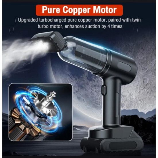 Φορητό πολυλειτουργικό επαναφορτιζόμενο σκουπάκι αυτοκινήτου MD-16