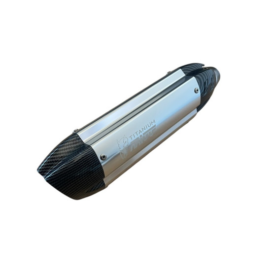 Τελικό Εξάτμισης 37-53mm Ανοξείδωτο Ατσάλι γυαλιστερό με Carbon τύπου MIVV ΟΕΜ