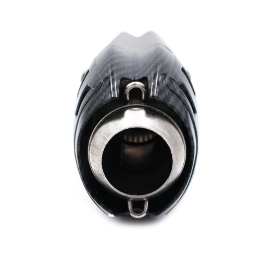 Τελικό Εξάτμισης 37-53mm Ανοξείδωτο Ατσάλι γυαλιστερό με Carbon τύπου MIVV ΟΕΜ