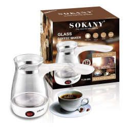 Ηλεκτρικό μπρίκι 600W με χωρητικότητα 400ml λευκό Sokany YLW-606