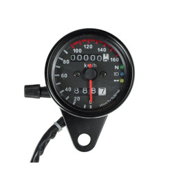 Κοντέρ-οδόμετρο ταχύτητας μοτοσικλέτας universal w06450-1 Μαύρο