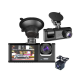 Καταγραφικό αυτοκινήτου 3 καναλιών με οθόνη 2″ 1080p, G-sensor XDC309