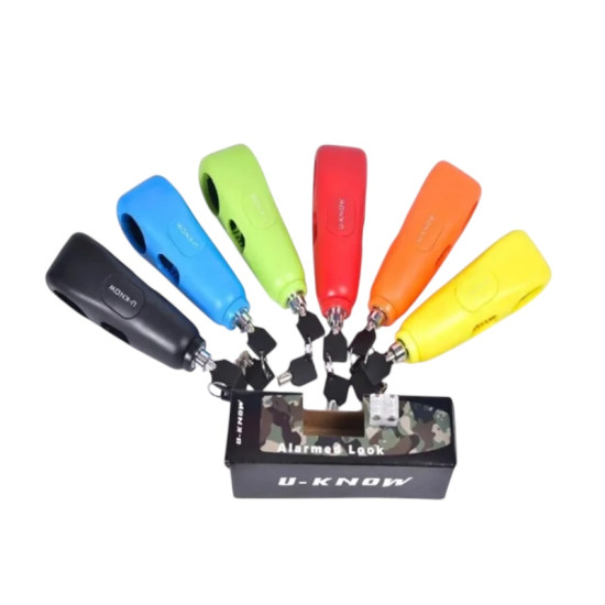 Αντικλεπτική κλειδαριά φρένων-χειρολαβής μοτοσικλέτας με συναγερμό 120dB HW-0332 