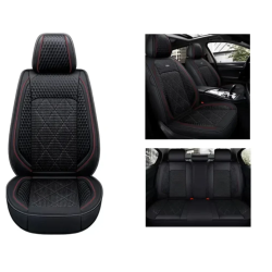 Καλύμματα καθισμάτων αυτοκινήτου σετ 4 τμχ Δερματίνη – Μαύρο