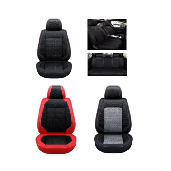 Καλύμματα καθισμάτων αυτοκινήτου σετ 4 τμχ Δερματίνη – Μαύρο