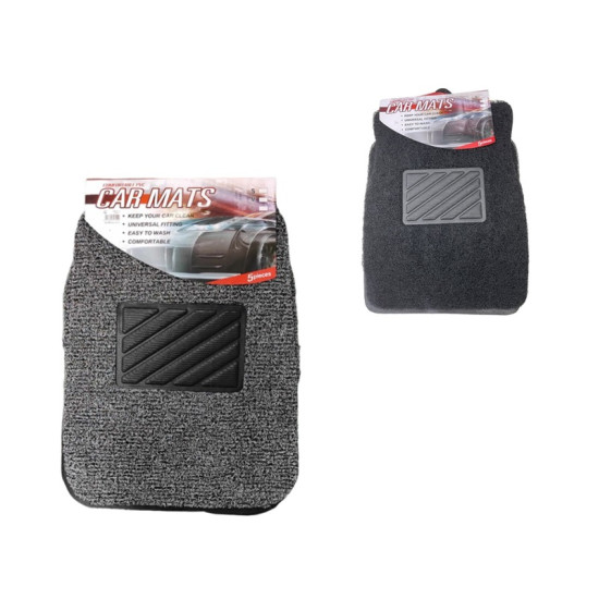 Σετ 5 τεμαχίων Πατάκια αυτοκινήτου με universal εφαρμογή: οδηγού, συνοδηγού και 3 x πίσω.