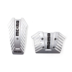 Σετ Πεταλιέρες Αλουμινίου Αντιολισθητικές MOMO HW-0307S 2 τμχ ασημί χρώμα