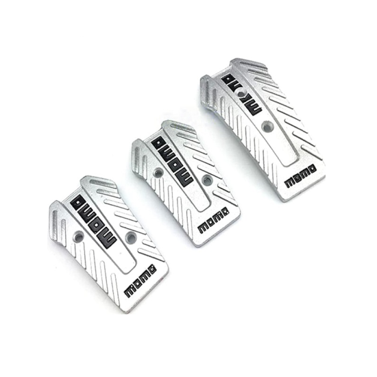 Σετ Πεταλιέρες Αλουμινίου Αντιολισθητικές MOMO HW-0306S 3 τμχ. ασημί χρώμα Σετ Πεταλιέρες Αλουμινίου Αντιολισθητικές MOMO HW-0306S 3 τμχ. ασημί χρώμα