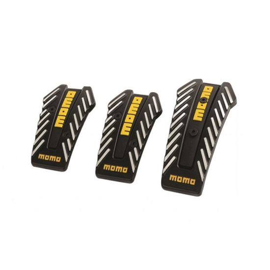 Σετ Πεταλιέρες Αλουμινίου Αντιολισθητικές MOMO HW-0306B 3 τμχ. μαύρο χρώμα