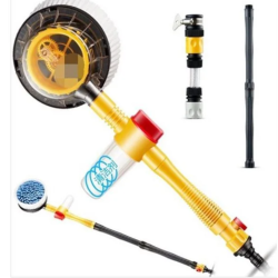 Περιστρεφόμενη Ρυθμιζόμενη Βούρτσα Πλυσίματος Αυτοκινήτου με Δοχείο Σαπουνιού και Ρυθμιζόμενη Ένταση Πίεσης Νερού