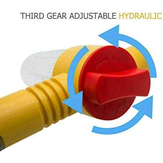 Περιστρεφόμενη Ρυθμιζόμενη Βούρτσα Πλυσίματος Αυτοκινήτου με Δοχείο Σαπουνιού και Ρυθμιζόμενη Ένταση Πίεσης Νερού