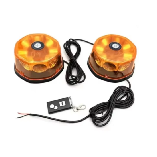 Περιστρεφόμενο φάρος έκτακτης ανάγκης με μαγνητική βάση 2τμχ και τηλεχειρισμό SY-BJD0148