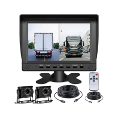 Έγχρωμο TFT LED Διπλής οθόνης Μόνιτορ 7” φορτηγού Με 2 Εισόδους Video, Τηλεχειριστήριο και 2 κάμερες με δυνατότητα καταγραφής νυχτερινής όρασης CAR7006STM