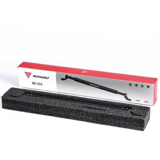 Motowolf Ρυθμιζόμενη Μπάρα Μοτοσυκλέτας Αλουμινίου για Τιμόνι Μαύρο MDL3514 