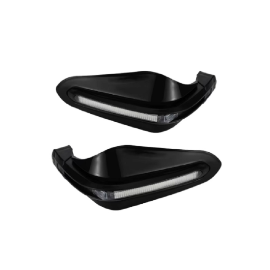 Προστατευτικές Χούφτες Μηχανής 22mm με LED Λευκό 2 τεμάχια – Μπλε