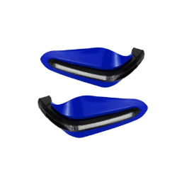 Προστατευτικές Χούφτες Μηχανής 22mm με LED Λευκό 2 τεμάχια – Μπλε