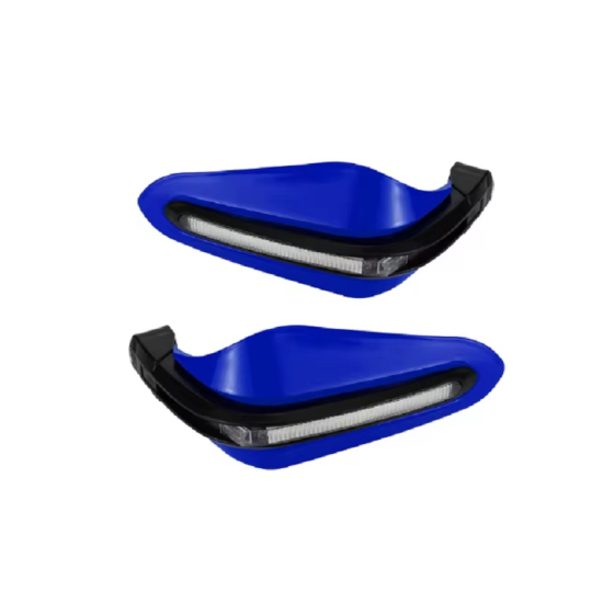 Προστατευτικές Χούφτες Μηχανής 22mm με LED Λευκό 2 τεμάχια – Μπλε