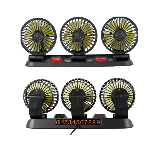 Ανεμιστήρας καμπίνας οχημάτων τριπλός - 12V - XW-55