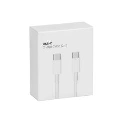 Καλώδιο γρήγορης φόρτισης από Type-c 2.1A σε Type-c σε λευκό χρώμα 2m.