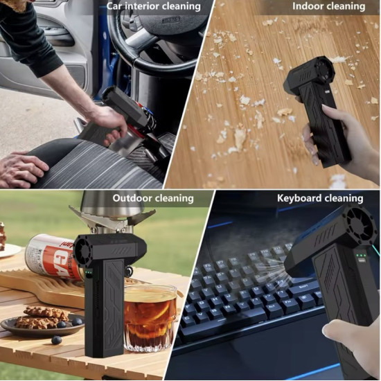 Επαναφορτιζόμενος Φυσητήρας Χειρός Turbo 110000RPM Μαύρος