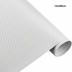 Αυτοκόλλητη προστατευτική λωρίδα αυτοκινήτου 2τεμ. 13x500cm λευκή carbon – ΟΕΜ